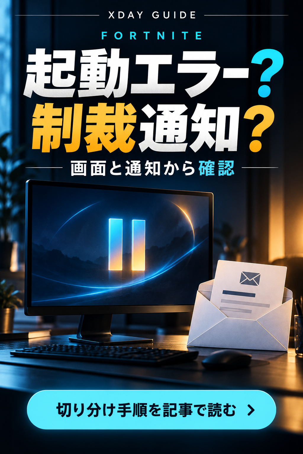 Fortniteの起動エラーと制裁通知を分けて公式確認先を選ぶ案内